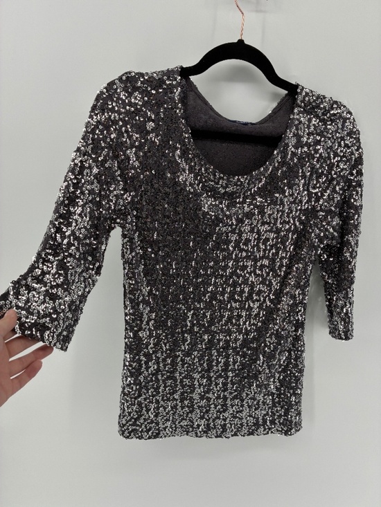 Reitmans Tops - Reitmans Silver Sequin Blouse